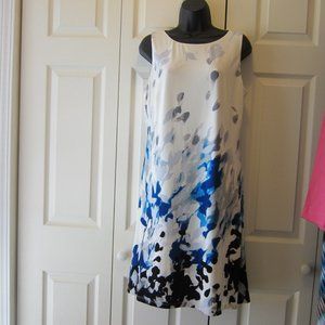 American Living Dress sz 12 Ivory White Mini Graphic Print